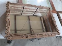 OLDER CARVED SHADOW BOX STYLE FRAME MIRROR