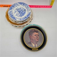 Vintage 8 1/2" John F. Kennedy Metal Plate