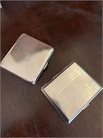 2 metal cigarette cases