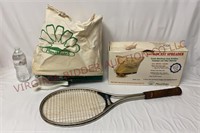 Broadcast Spreader & Wilson Rally Tennis Racquet
