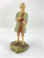 Vintage Hand Painted Colonial Lawyer Figurine; 11"