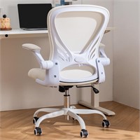 Mesh Office Chair  Mid Back  White