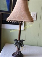 monkey & palm tree buffet or boudoir lamp