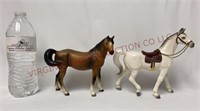 Vintage Porcelain Bisque Horse Figurines - 2