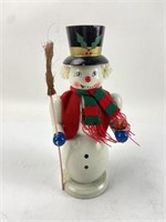 Vtg Wooden Crafted Snowman Nutcracker