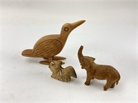 Hand Carved Wooden Animal Figurines