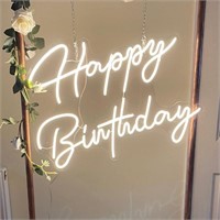 Large Happy Birthday LED Neon Sign  28 inches