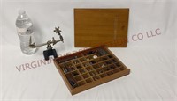 Helping Hand Precision Tool, Wood Box & Contents