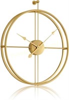 20x24 Gold 3D Wall Clock for Living Room