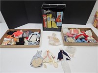 VINTAGE  Barbie Doll Case & Barbie & Ken Clothes++