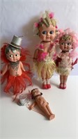 Celluloid 1920's flapper dolls