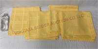 52"x52" Yellow Fabric Tablecloths - 4