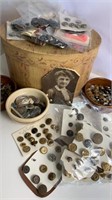 Large collection of antique metal buttons