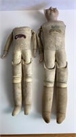 Antique leather doll bodies (2)