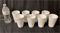 Colony Harvest Milk Glass 10oz Flat Tumblers - 8