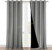 NICETOWN Total Shade Curtains  52x95 in  Grey