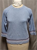 Small Vintage Claiborne Top Blue Small/med
