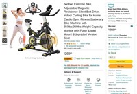 E8037   Exercise Bike, Black, 350lbs/300lbs