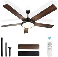 OUTON 52 Fan with Lights & Remote  Black