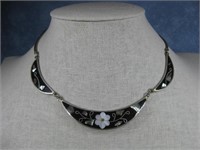 Alpaca Mexico Silver Inlayed Necklace