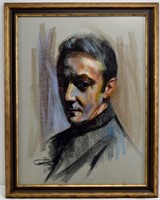 Pastel Portrait Framed Under Glass - Signed GEO