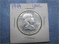 1949 USA Franklin Half Dollar 90% Silver