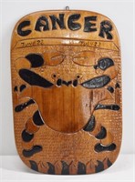Carved Wood Cancer Wall Decor