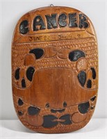Carved Wood Cancer Wall Decor