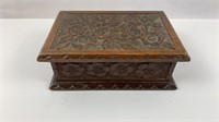Antique carved wooden chest w/ provenance