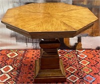 11 - OCTAGON SHAPED PEDESTAL TABLE 37"DIA