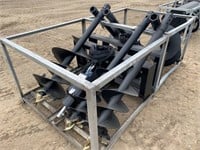 UNUSED SKID STEER AUGER WITH 3 BITS