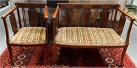 11 - VINTAGE SETTEE & CHAIR