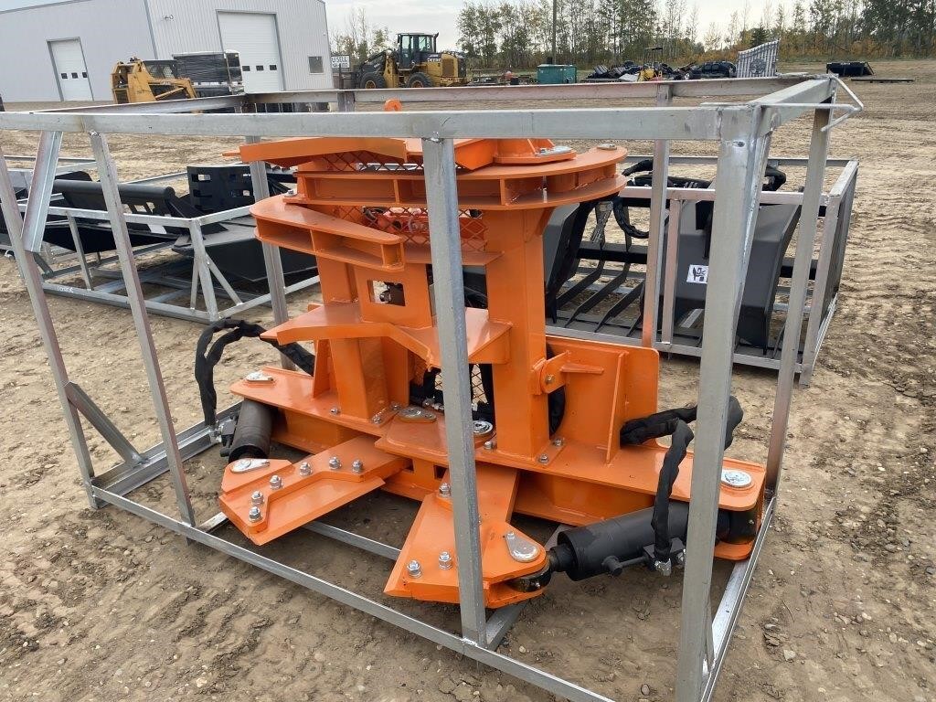 UNUSED SKID STEER TREE SHEAR WITH GRAPPLE