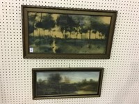 Lot of 2 Antique Framed Pictures Including
