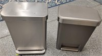 J - LOT OF 2 TOE-TOUCH TRASH CANS (G39)