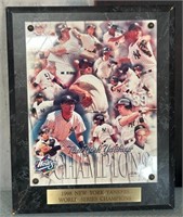 11 - 1998 NY YANKEES CHAMPIONS PLAQUE (D90)