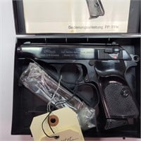 Walther PP (W.Germany) 22 LR, Black As New in Box