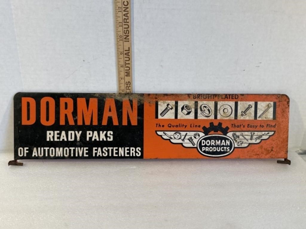 Advertising tin sign Dorman products