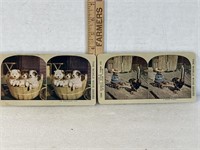 Vintage, stereoscopic, collectors cards, the