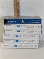 A lot of blank, VHS tapes