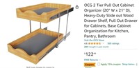 B577 2 Tier Pull Out Cabinet Organizer (20 W x 21