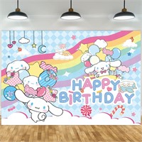 $19  5*3FT Kids Cartoon Birthday Backdrop  Favor