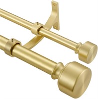 $48  Brass Double Curtain Rods  72-144 Inch