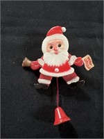 Merry Christmas pull Santa vintage, brooch pin