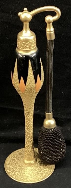 1926 DEVILBISS GOLD, ORANGE, & BLACK ART DECO