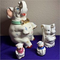Elephant USA Cookie Jar, Vintage Dumbo Mu ++