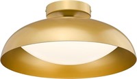 G692  KDCL02 Gold Ceiling Light, 16" LED Flush Mou