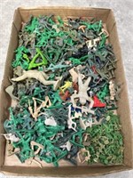 Assortment of plastic toy army men