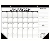 NEW 17x12” Desk Calendar 2024-2025