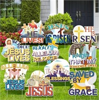 C6311  Easter Yard Sign He Is Risen - 10 Pieces